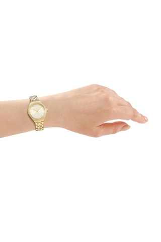 Reloj de cuarzo de acero - Dorado