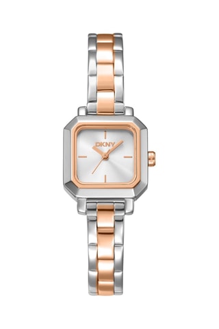 Reloj de cuarzo de acero - Plateado y rosa dorado