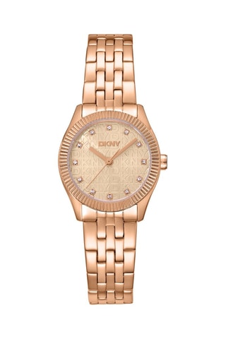 Reloj de cuarzo de acero - Rosa dorado