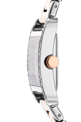 Reloj de cuarzo de acero - Rosa dorado y plateado