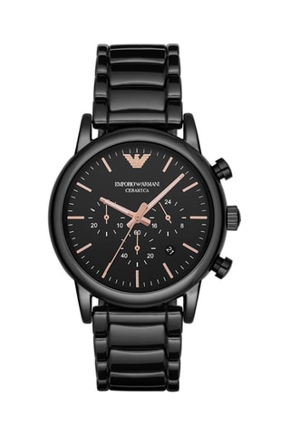Reloj de cuarzo de cerámica - Cronógrafo - Negro
