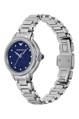 Reloj de cuarzo de acero - Plateado