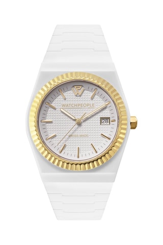 Reloj de cuarzo de silicona - Blanco