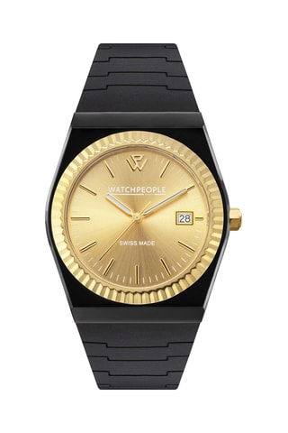 Reloj de cuarzo de silicona - Negro