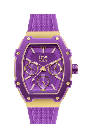 Reloj de cuarzo de silicona ICE Boliday - Violeta y dorado