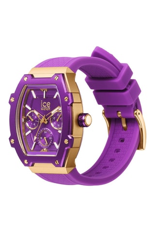 Reloj de cuarzo de silicona ICE Boliday - Violeta y dorado