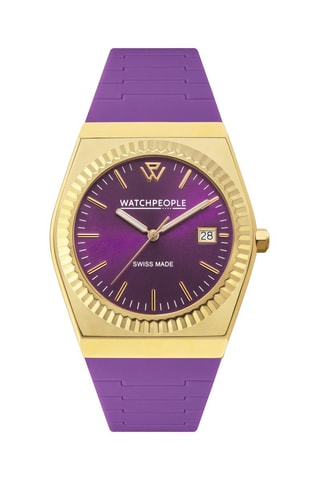 Reloj de cuarzo de silicona WP1 - Violeta y dorado