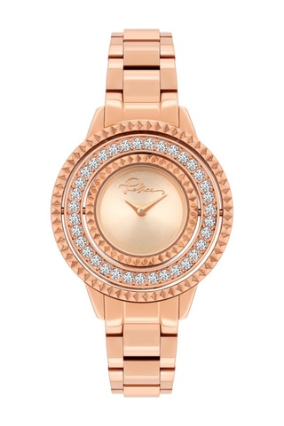 Reloj de cuarzo chapado en oro rosa