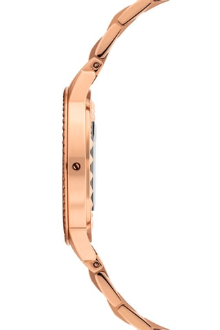 Reloj de cuarzo chapado en oro rosa