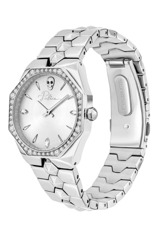 Reloj de cuarzo de acero - Plateado
