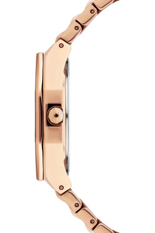 Reloj de cuarzo bañado en oro rosa