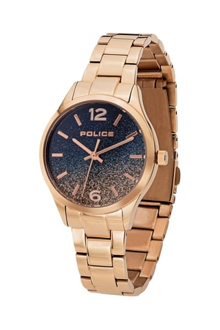 Reloj de cuarzo de acero - Dorado y azul oscuro