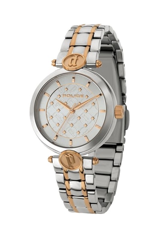 Reloj de cuarzo de acero - Plateado y rosa dorado