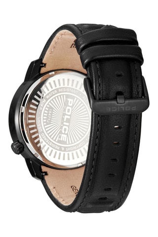 Reloj de cuarzo de piel - Negro