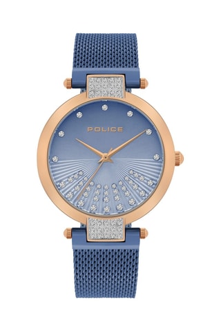 Reloj de cuarzo de acero - Azul y dorado