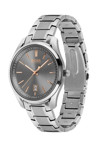 Reloj de cuarzo de acero - Plateado