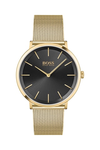 Reloj de cuarzo bañado en oro amarillo