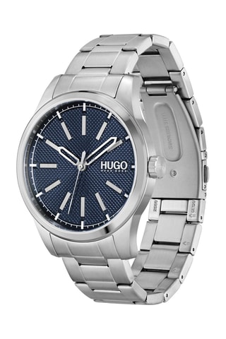 Reloj de cuarzo de acero - Plateado y azul