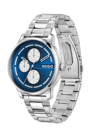Reloj de cuarzo de acero - Plateado y azul