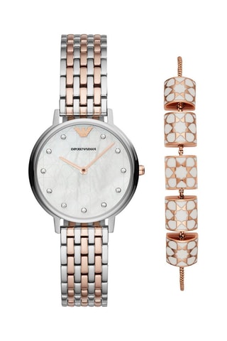 Estuche reloj de cuarzo y pulsera de acero