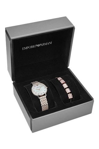 Estuche reloj de cuarzo y pulsera de acero