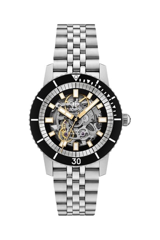 Reloj automático de acero - Plateado y negro
