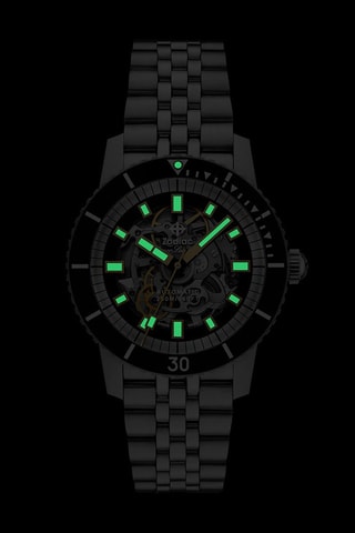 Reloj automático de acero - Plateado y negro