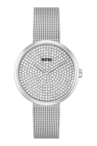 Reloj de cuarzo de acero - Plateado