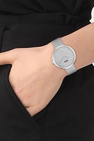 Reloj de cuarzo de acero - Plateado