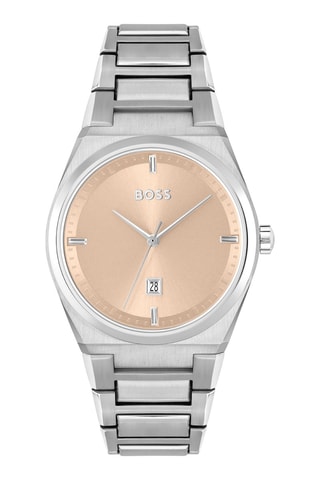 Reloj de cuarzo de acero - Plateado