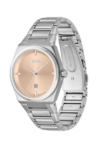 Reloj de cuarzo de acero - Plateado