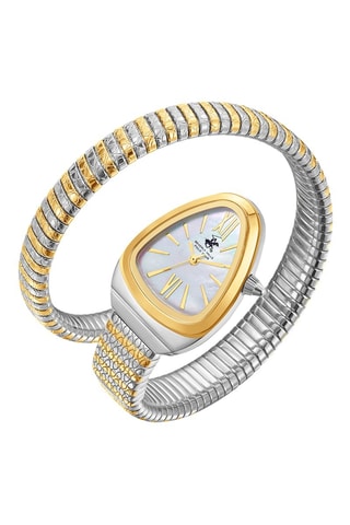 Reloj de cuarzo de metal - Plateado y dorado