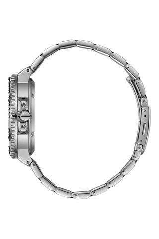 Reloj automático de metal - Cronógrafo - Plateado y negro