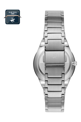 Reloj de cuarzo de metal - Plateado y negro
