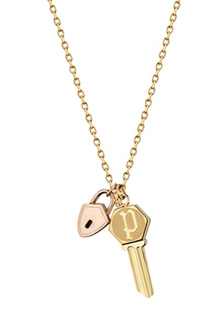 Collar bañado en oro amarillo y oro rosa