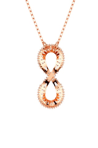Collar con cristales Swarovski Hyperbola - Chapado en oro rosa