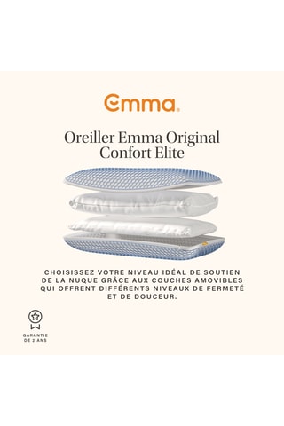 2 oreillers Orignal Confort  Elite - Moelleux - Blanc