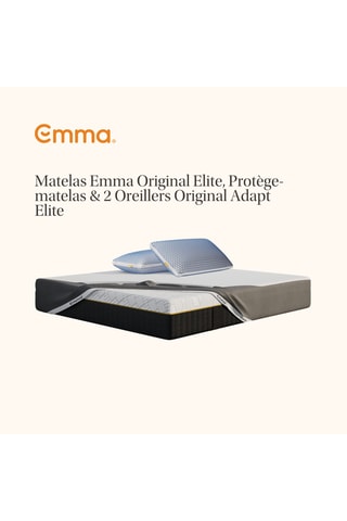 Matelas Original Lite, 2 oreillers Original Adap Elite et protège-matelas Imperméable - Epaisseur 27 cm – Ferme
