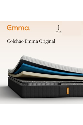 Colchão com espuma viscoelástica e molas ensacadas Original Pro - Espessura 25 cm - Equilibrado