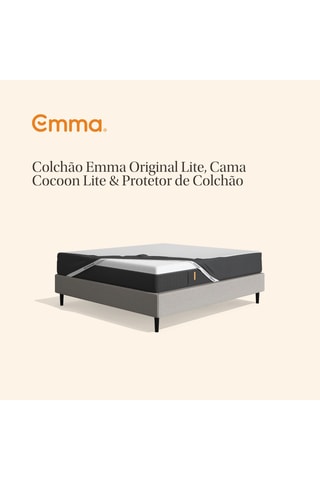 Cama Cocoon Plus, protetor de colchão e 2 almofadas Adapt Elite - Espessura 22 cm – Firme