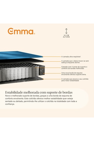 Colchão Original Lite e sobrecolchão Original - Espessura 22 cm – Firme