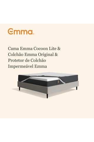 Cama One Cocoon Lite, Colchão Original e protetor de colchão Original - Espessura 25 cm – Firme