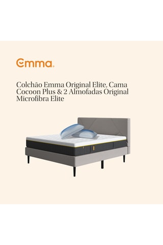 Cama One Cocoon Plus, colchão Original Elite e 2 almofadas Original Elite - Espessura 27 cm – Firme