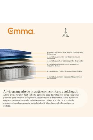 Colchão Original Elite e sobrecolchão Original - Espessura 27 cm – Firme