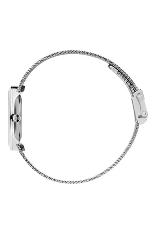 Reloj de cuarzo de acero Rome - Plateado