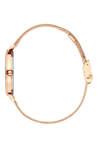 Reloj de cuarzo de acero London - Rosa dorado
