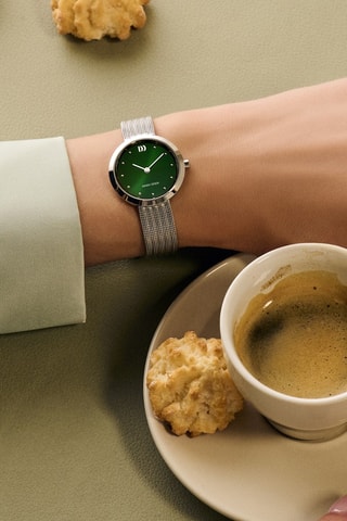 Reloj de cuarzo de acero Julia - Plateado