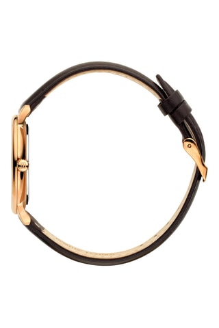 Reloj de cuarzo de piel Koltur - Marrón y dorado