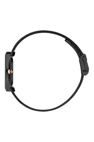 Reloj de cuarzo de acero Rome - Negro