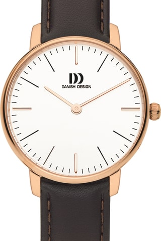 Reloj de cuarzo de piel Koltur - Marrón y rosa dorado